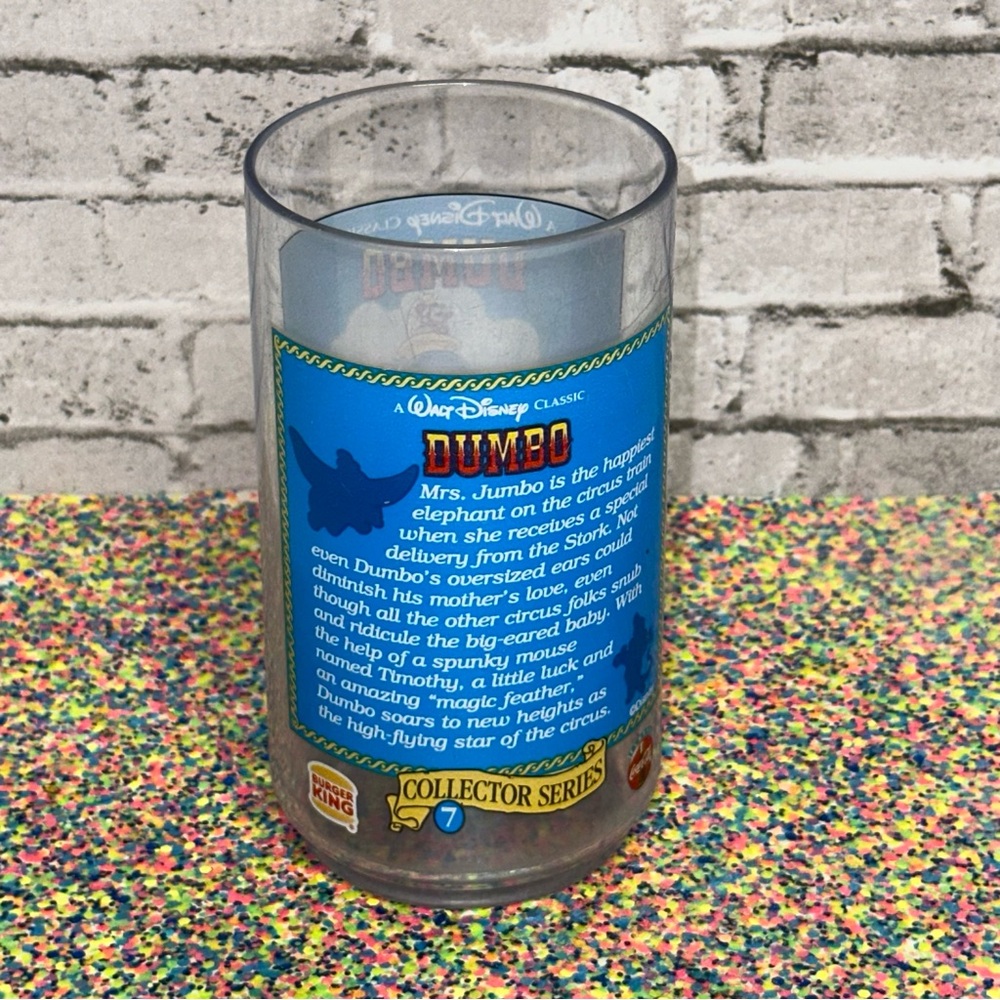 Disney Burger King Collector Series Cups 1994 Dumbo - Picture 3 of 9